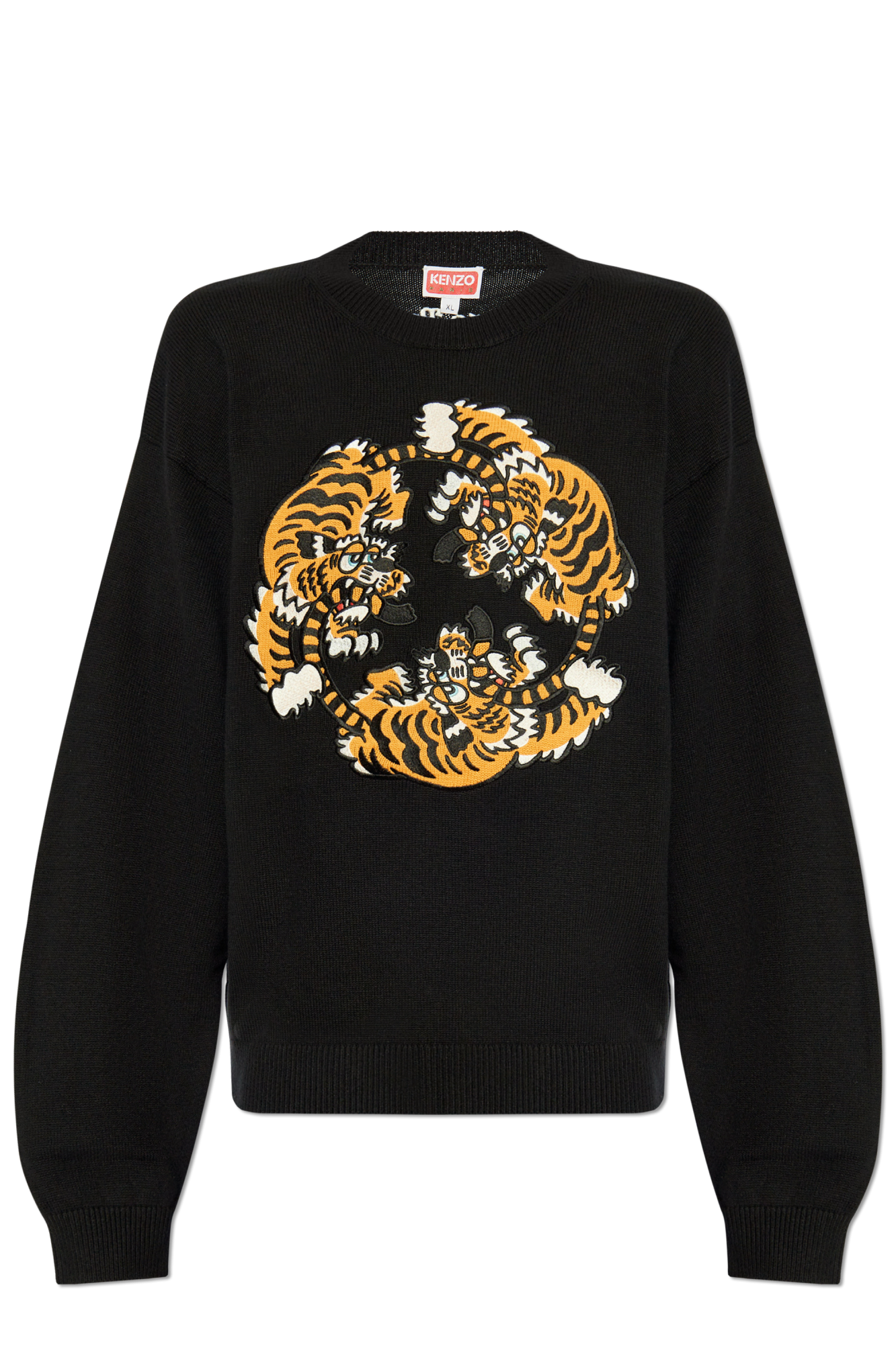 Black Sweater with embroidered tiger motif Kenzo Vitkac Canada